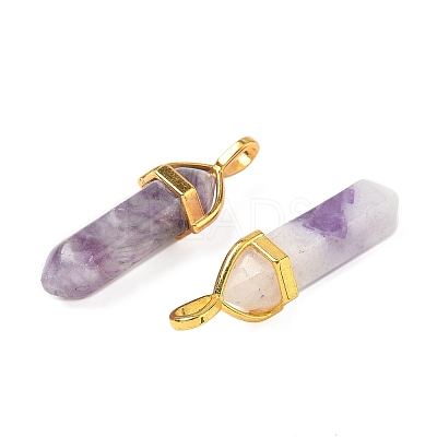 Natural Charoite Pointed Pendants G-G902-A03-1