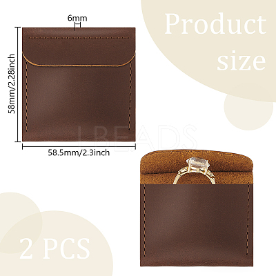 Cowhide Ring Storage Bags ABAG-WH0031-36C-1