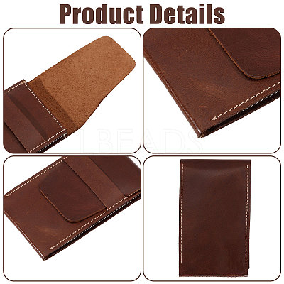 PU Leather Single Watch Storage Envelope Boxes CON-WH0089-229-1