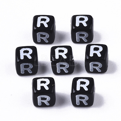Opaque Acrylic Beads X-SACR-N002-01R-1