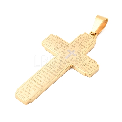 304 Stainless Steel Pendants STAS-P441-04G-1