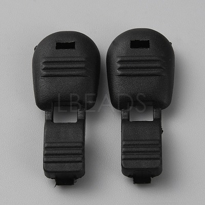 Plastic Zipper Pull Cord Lock Cord Ends KY-WH0046-88C-03-1