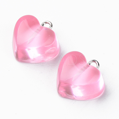 Transparent Resin Pendants X-RESI-R429-30C-1