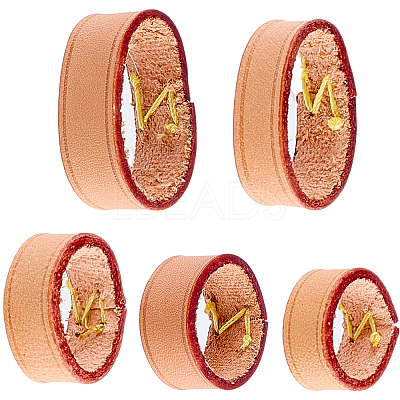 5Pcs 5 Styles Cowhide Sew on Leather Belt Loop for Bag Strap FIND-CL0001-74B-1