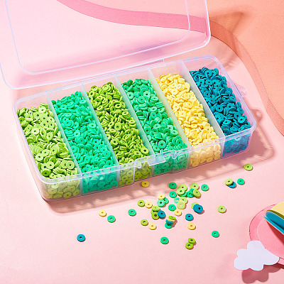 5640Pcs 6 Colors Handmade Polymer Clay Beads CLAY-TA0001-58-1