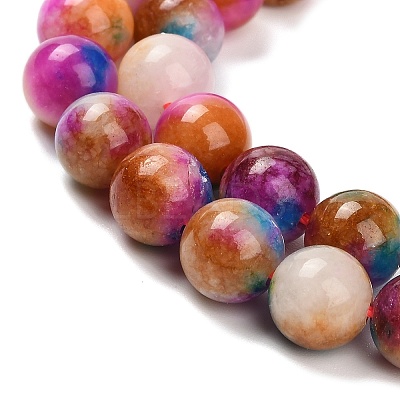 Natural White Jade Beads Strands G-Z097-A01-8mm-A-1