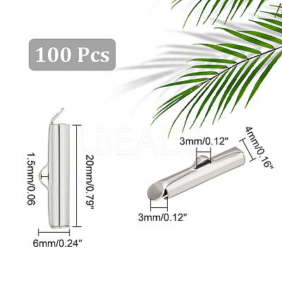 304 Stainless Steel Slide On End Clasp Tubes STAS-UN0044-82B-P-1
