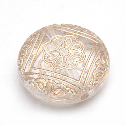Plating Acrylic Beads PACR-S219-07-1