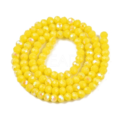Electroplate Opaque Solid Color Glass Beads Strands LS-EGLA-A044-P4mm-L04-1