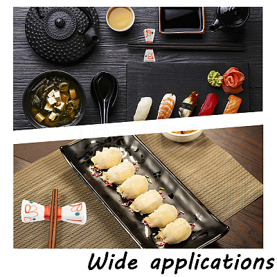 5Pcs Porcelain Chopsticks Stand DJEW-CA0001-21-1
