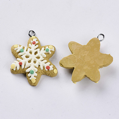 Handmade Polymer Clay Pendants X-CLAY-S093-28-1