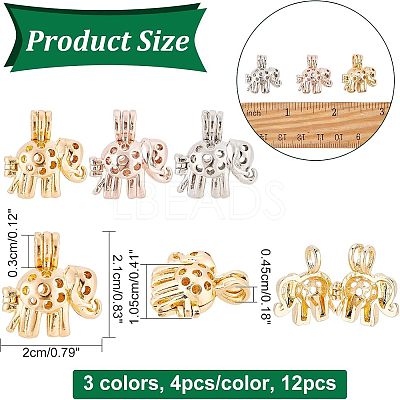 12Pcs 3 Colors Rack Plating Alloy Locket Pendants FIND-FH0004-77-1