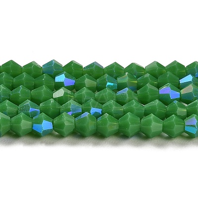 Opaque Solid Color Imitation Jade Glass Beads Strands EGLA-A039-P4mm-L08-1