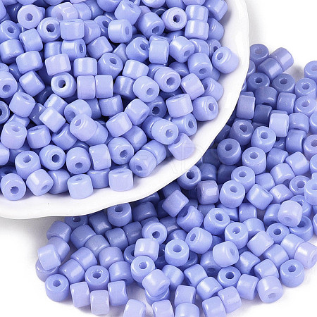 Opaque Baking Paint Glass Seed Beads SEED-T008-02R-1