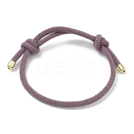 Adjustable Nylon Round Milan Cord Slider Bracelet Making FB-H001-01G-04-1
