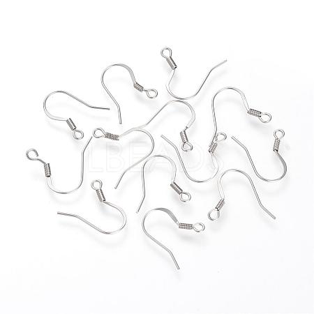 304 Stainless Steel French Earring Hooks STAS-S066-08-1