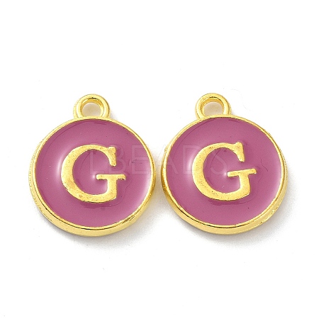 Golden Plated Alloy Enamel Charms ENAM-XCP0001-13G-1