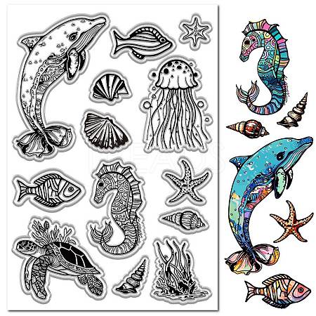 PVC Plastic Clear Stamps DIY-WH20051-006-1