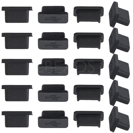 50Pcs TPU Mobile Anti-Dust Plugs FIND-SC0022-46B-1