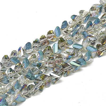 Electroplate Glass Beads Strands X-EGLA-Q103-A05-1