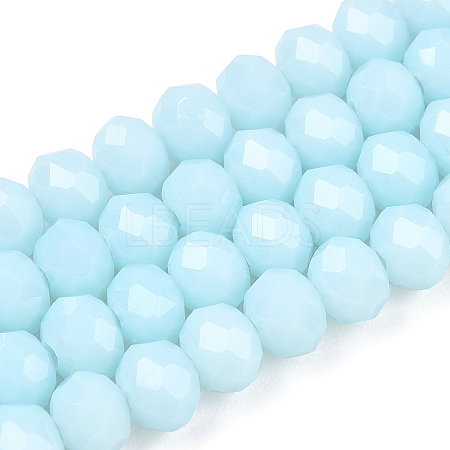 Opaque Solid Color Glass Beads Strands LS-EGLA-A034-P8mm-D06-1