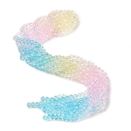 Transparent Painted Glass Beads Strands LS-DGLA-A034-T6mm-A21-1
