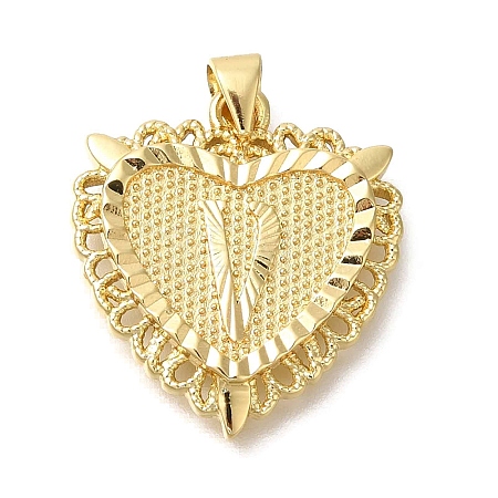 Rack Plating Brass Pendants KK-I722-09G-V-1