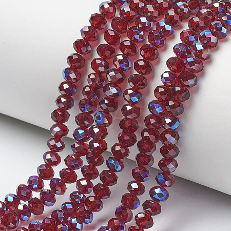 Electroplate Glass Beads Strands EGLA-A034-T3mm-I13-1