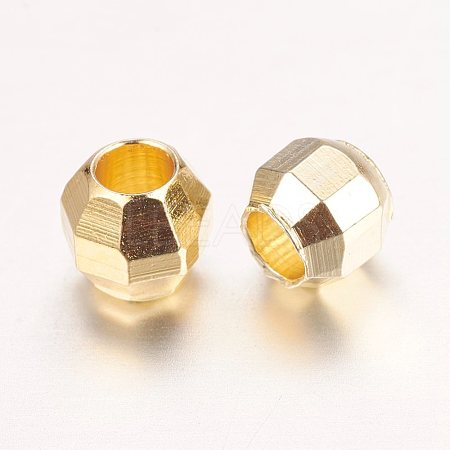 Real 18K Gold Plated Brass Spacer Beads X-KK-E702-19G-NF-1