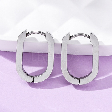 Non-Tarnish 304 Stainless Steel Huggie Hoop Earrings X-STAS-H156-11A-P-1