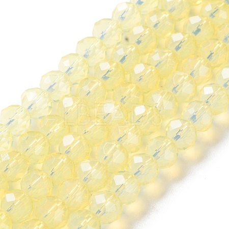 Baking Paint Transparent Glass Beads Strands DGLA-A034-J6MM-D06-1