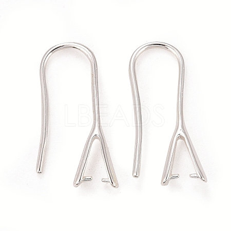 Rack Plating Eco-friendly Brass Earring Hooks X-KK-D075-14S-RS-1