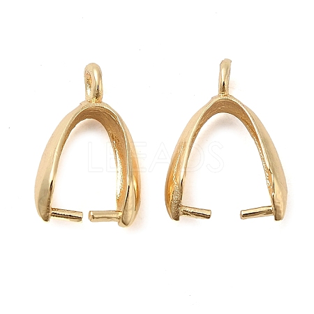 Rack Plating Brass Ice Pick Pinch Bails KK-Z030-05E-G-01-1