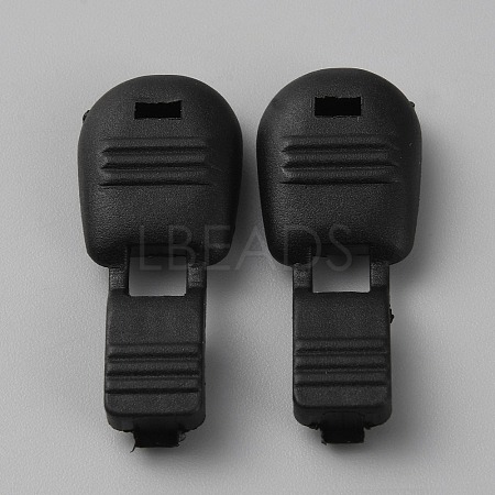 Plastic Zipper Pull Cord Lock Cord Ends KY-WH0046-88C-03-1