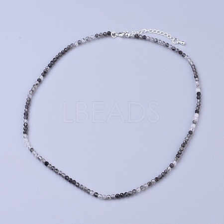 Natural Rutilated Quartz Beaded Necklaces NJEW-K114-B-A05-1