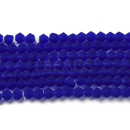 Imitate Austrian Crystal Frosted Glass Beads Strands EGLA-A039-T4mm-MD06-1