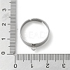 304 Stainless Steel Open Cuff Rings Findings STAS-K278-02P-4
