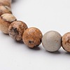 Round Natural Picture Jasper Stretch Bracelets BJEW-O117-03-2