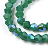 Opaque Solid Color Electroplate Glass Beads Strands EGLA-A039-P2mm-L07-2