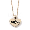 Golden Plated Heart with Constellation/Zodiac Sign Alloy Enamel Pendant Necklaces NJEW-H214-A08-G-1