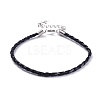 Trendy Braided Imitation Leather Bracelet Making BJEW-S076-002-2