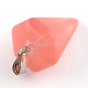Cone/Spike/Pendulum Dyed Cherry Quartz Glass Stone Pendants X-G-R278-80-2