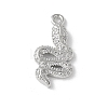 Brass Micro Pave Clear Cubic Zirconia Pendants LS-KK-S505-04P-01-1