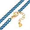 Spray Painted Brass Curb Chain Necklaces NJEW-JN03650-3
