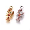 Brass Micro Pave Cubic Zirconia Pendants ZIRC-L075-25-1