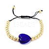 Handmade Lampwork Heart Bracelets BJEW-Q338-01E-1