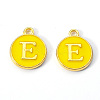 Golden Plated Alloy Enamel Charms X-ENAM-S118-09E-2