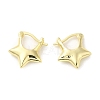 Rack Plating Brass Star Hoop Earrings for Women EJEW-D073-04G-1