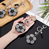 Sports Theme Resin Rhinestone Football Keychains KEYC-WH0003-34P-3