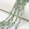 Electroplate Transparent Glass Beads Strands EGLA-A034-T4mm-M06-1